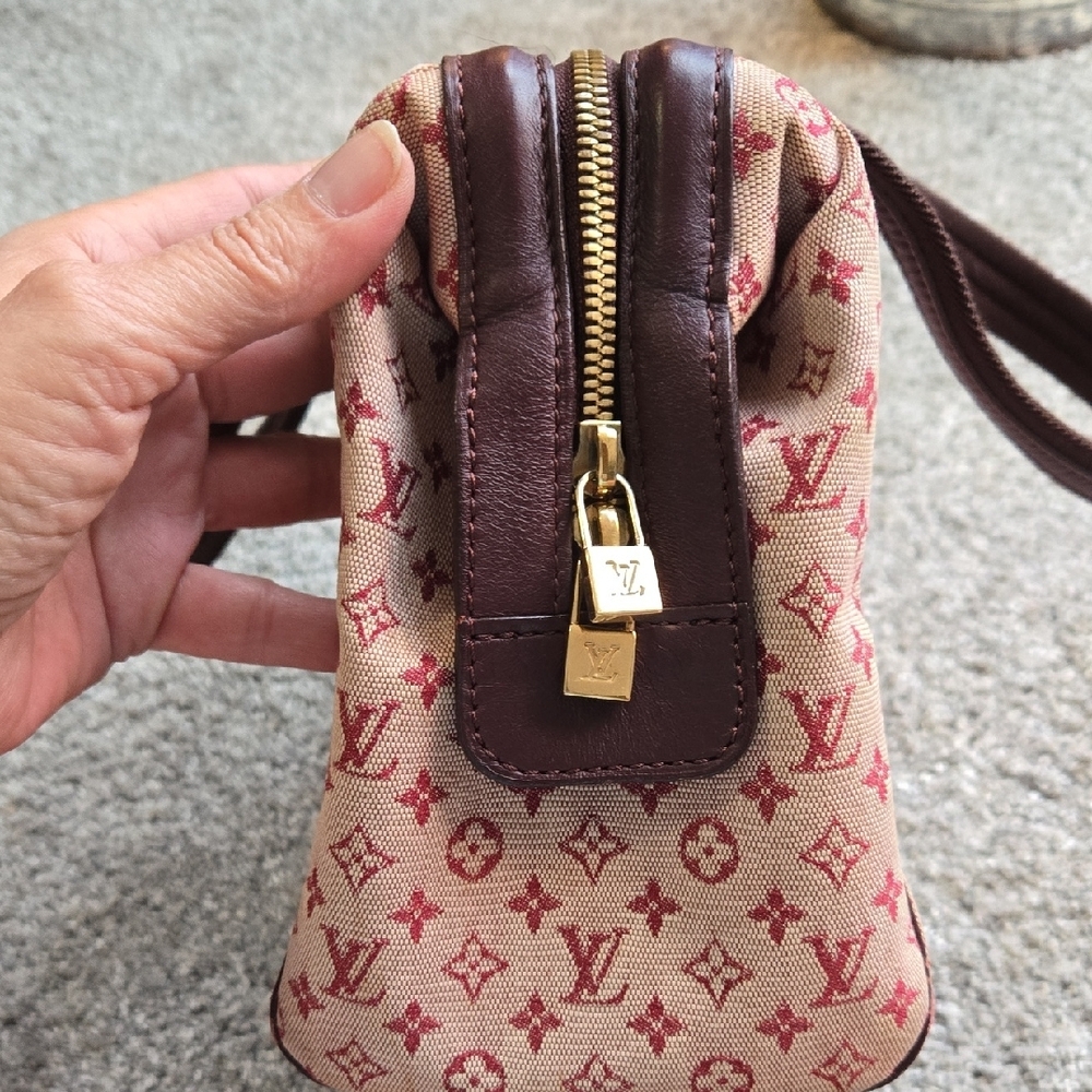 Louis Vuitton Burgandy and Red Monogram Shoulder Bag - Picture 5 of 15